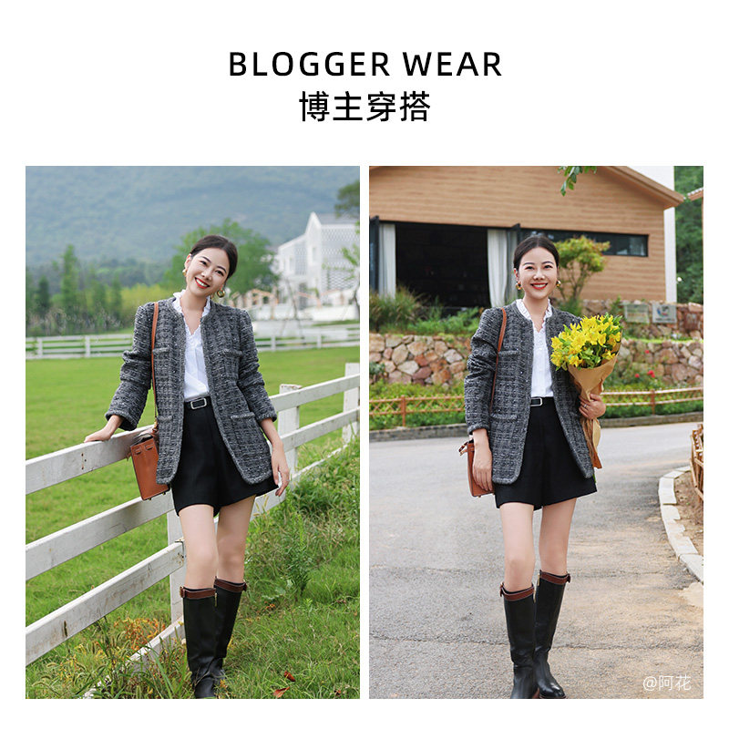 首降5折|歌莉娅小香风外套女秋季穿搭新款羊毛独特外搭上衣,淘宝优惠券,粉丝福利购,淘宝优惠卷