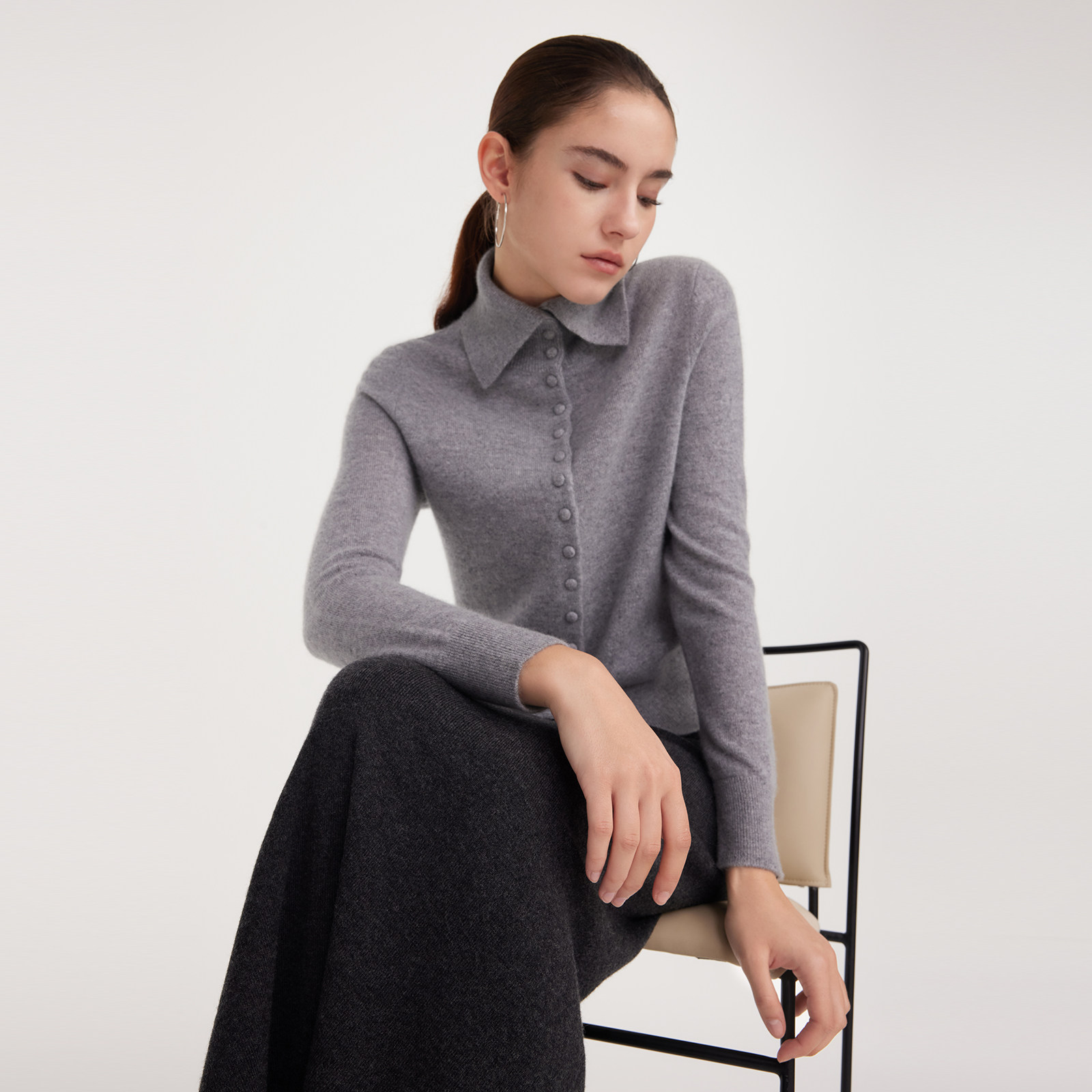 歌莉娅羊绒衫女秋冬2025新款高知穿搭毛织开衫修身上衣1ESL6J6S0,淘宝优惠券,粉丝福利购,淘宝优惠卷