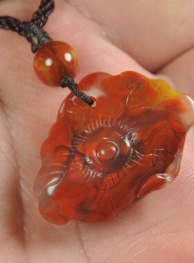 缟玛瑙螃蟹铜钱鸡油黄毛衣链