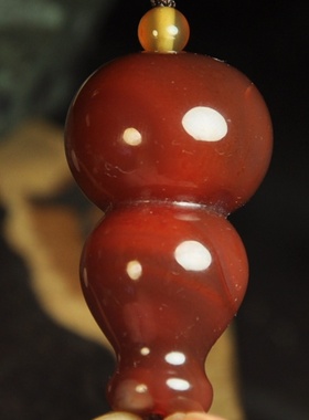 天然缠丝红玛瑙10象形葫芦