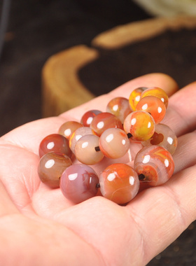 缠丝天然辽宁朝阳红缟玛瑙手链