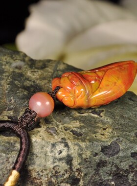 手工缟玛瑙一鸣惊人毛衣链吊坠