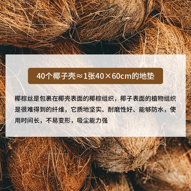 天然椰棕丝椰子椰壳纤维除尘入户进门大门口户外地毯地垫脚垫门垫