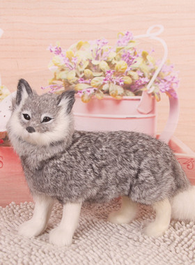 九尾狐创意家居摆件玩偶仿真动物