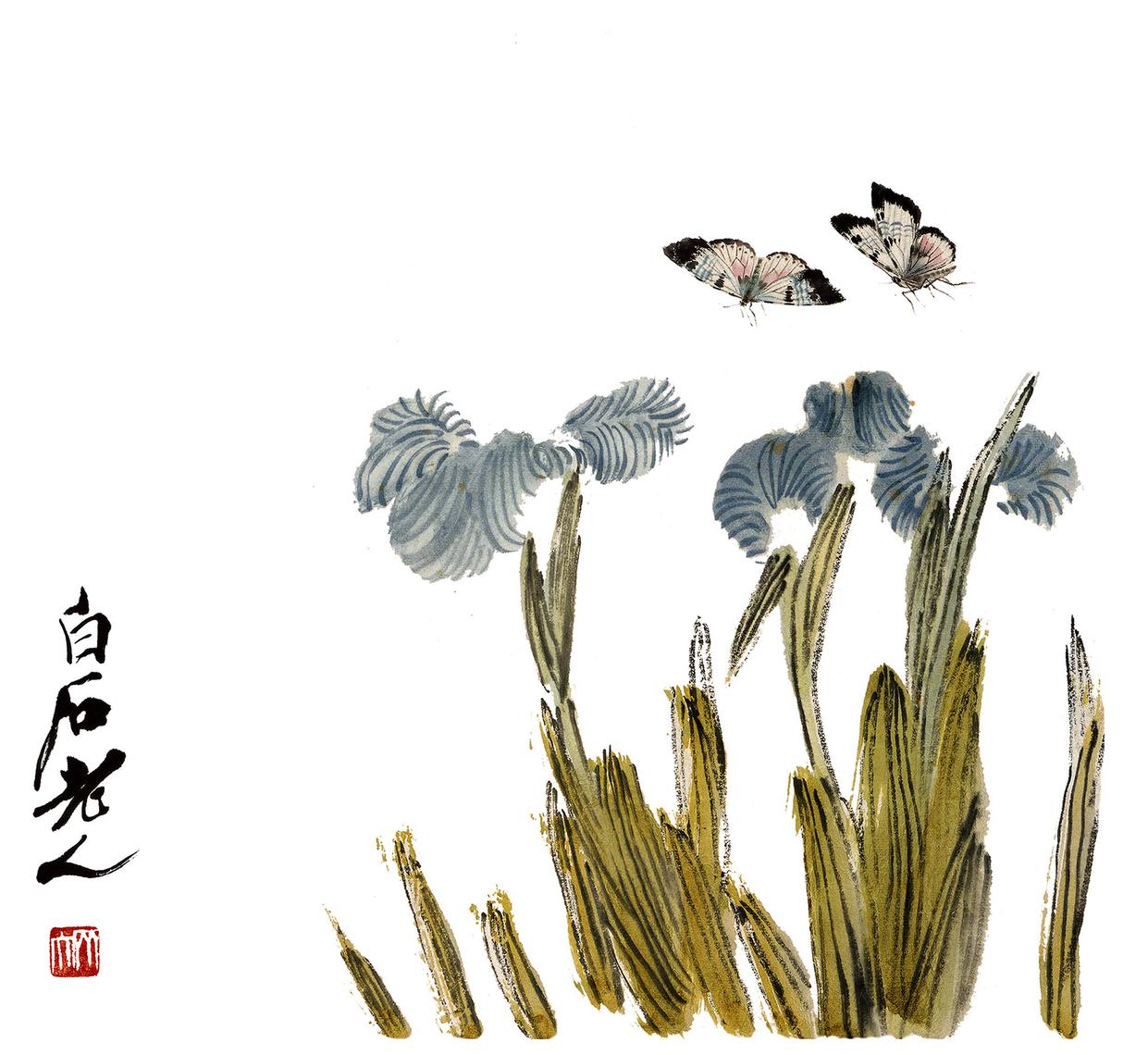 新品齐白石小品斗方水墨画虫子蔬菜学习临摹国画艺术微喷装饰画-图3