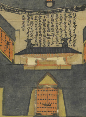 彩绘三界九地之图敦煌壁画
