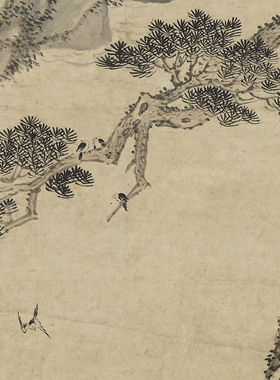 明宋旭皆大欢喜图轴人物国画