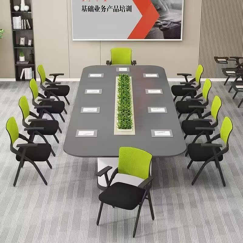 折叠培训椅带桌板会议可折叠写字板简约便携会议室加厚椅子办公椅 - 图2