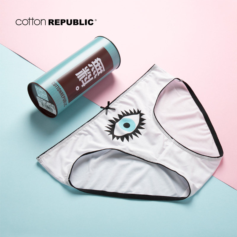 棉花共和国女士莫代尔红色短裤内裤 棉花共和国网赢专卖内裤