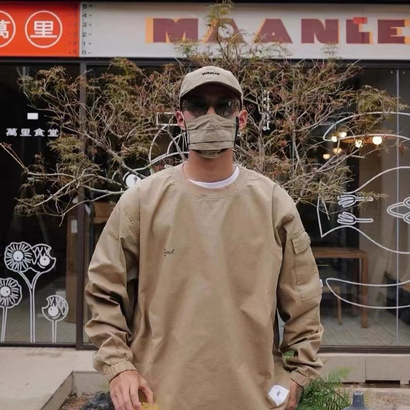 潮牌WTAPS SMOCK 21AW刺绣长袖T恤宽松休闲衬衫夹克日系 cityboy-图1