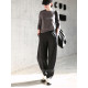 ຜ້າຝ້າຍລະດູຮ້ອນແລະ linen slim scimitar trousers ບາດເຈັບແລະສໍາລັບແມ່ຍິງ