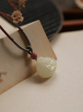 饰品颈链复古玉佛坠子