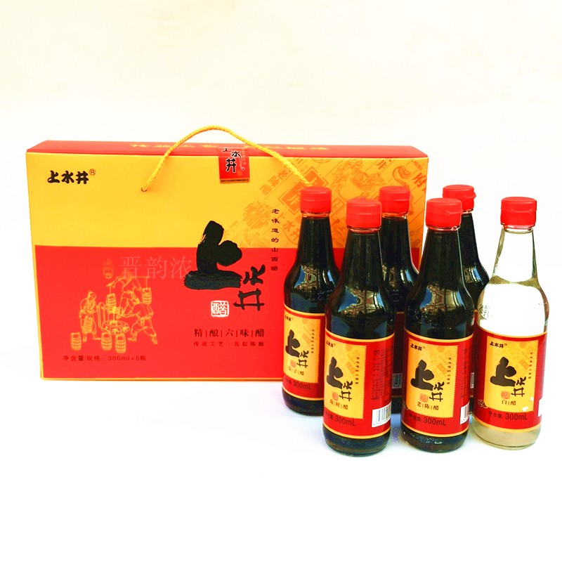 包邮宁化府山西老陈醋上水井精酿六味醋礼盒300ml*6瓶包饺子醋-图3