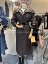 South Korea East gate 2023 Winter new NEROLI jacket Long style cotton suit with belt 21241081