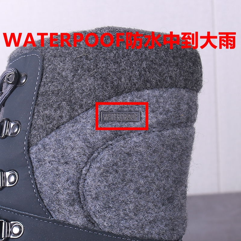 欧洲原单男女鞋冬季加绒保暖雪地靴防水防滑高帮户外登山徒步棉鞋 - 图3