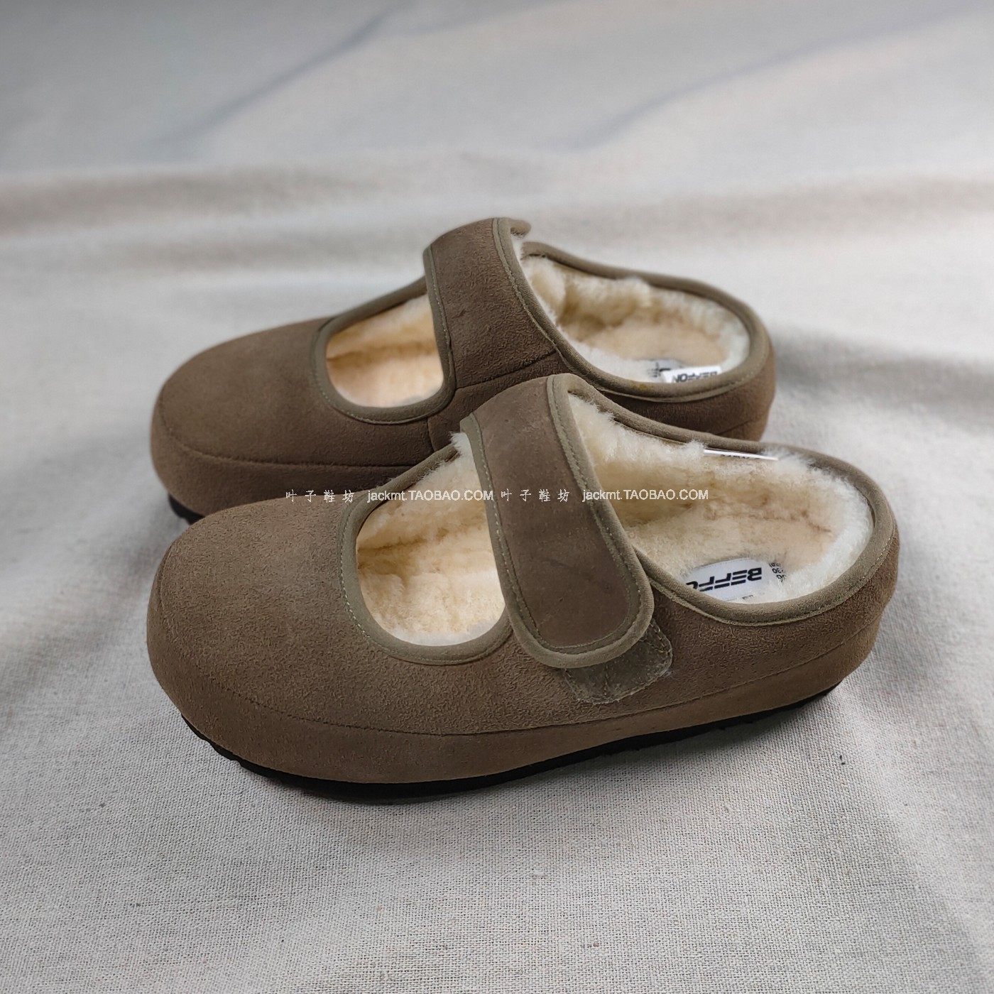 纯原！御寒！清仓特价~保暖有范魔术贴懒人乐福羊毛奶奶面包鞋 女,淘宝优惠券,粉丝福利购,淘宝优惠卷