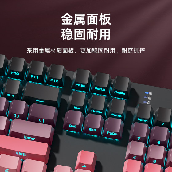 HP wired gradient keycap true mechanical keyboard