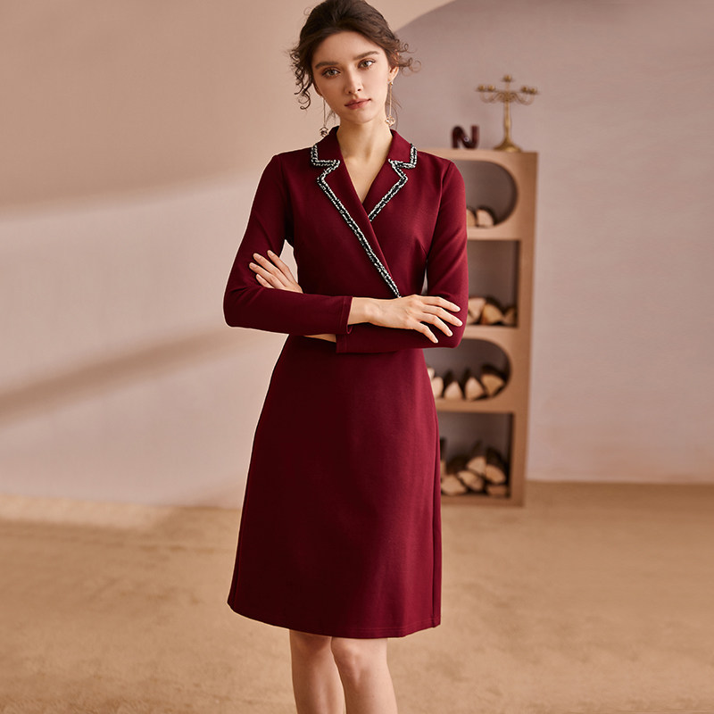 罗衣知性ol西装女2022春装连衣裙 罗衣连衣裙