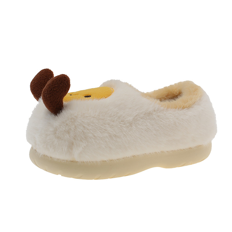 可爱卡通煎蛋毛绒棉鞋女2025秋冬新款外穿厚底居家保暖防滑棉拖鞋,淘宝优惠券,粉丝福利购,淘宝优惠卷