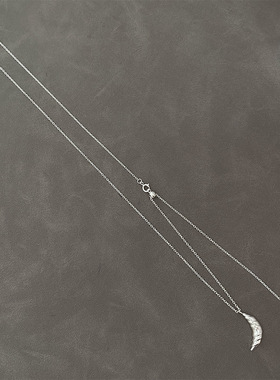 ins牛角包甜甜圈项链女铜镀白金轻奢小众抽拉式链条锁骨链