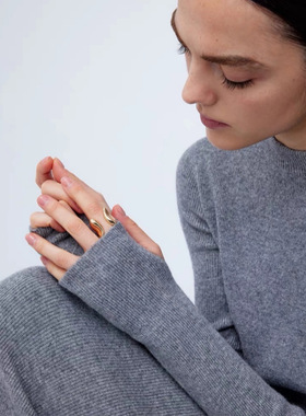 豆豆推荐液态开口戒指女新中式轻奢小众设计感时髦光面指环