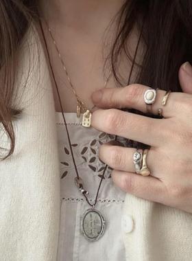 ins韩国mars同款手工小众复古项链时髦设计感love气质经典锁骨链