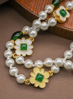 项链复古高级气质天然配饰施家珍珠春季新款设计款高级感女