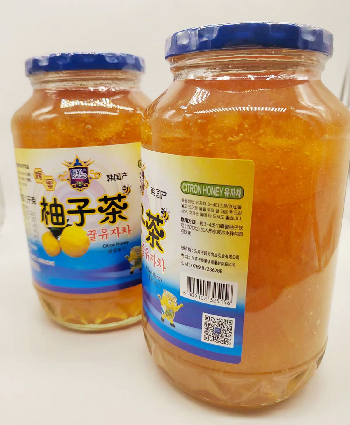 包邮韩国进口科轮柚子茶1kg蜜 韩式蜂蜜柚子茶商用水果茶果酱冲饮 - 图3