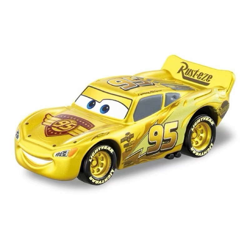 多美卡赛车总动员2021年限定麦大叔金色合金汽车模麦昆透明轮玩具 - 图0