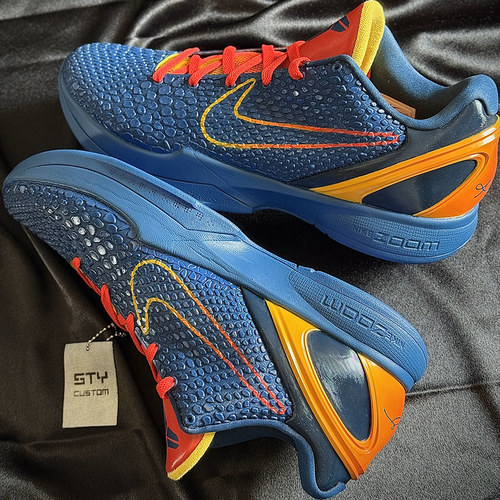 STY定制Nike Kobe6 ZK6科比6 蓝色渐变耐克实战篮球鞋克拉克同款 - 图0