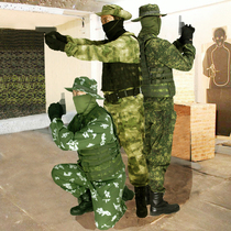 Russian Russian Forces Fan Special Soldiers KMX Combat Suit Hood Coat Green Man White Flowers Ruins CP