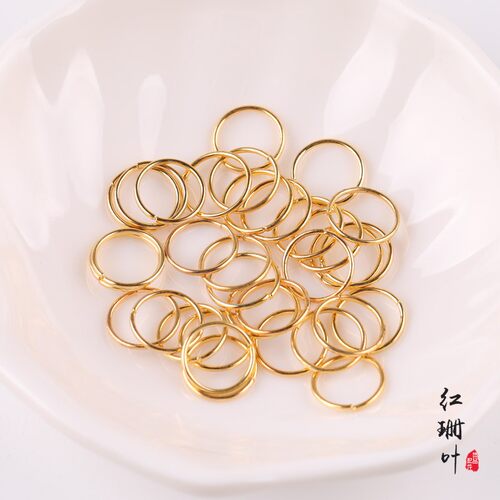 diy饰品配件手工串珠配件连接圈扣金色开口圈链接环圈O圈单圈 - 图1