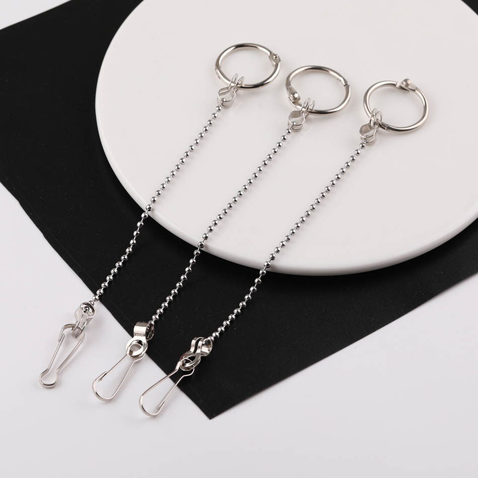 简约金属双头链条连接钥匙扣 diy手工自制超市广告牌挂链饰品配件 - 图0