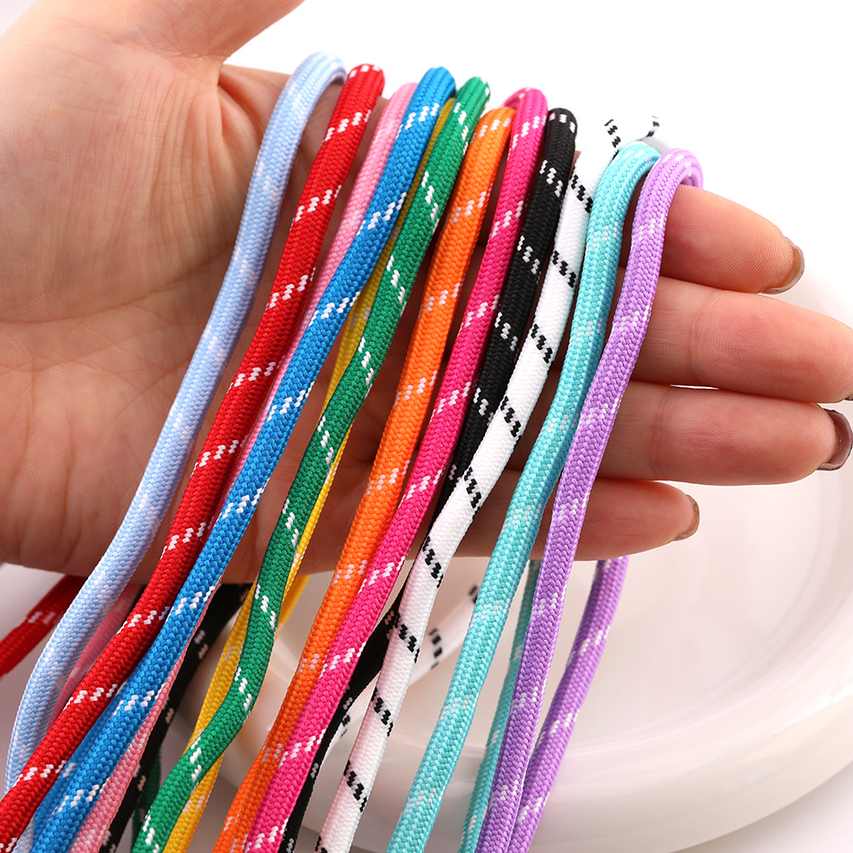 miu系彩色涤纶跳点花绳diy手工编织手机绳包包挂绳饰品材料小配件 - 图0
