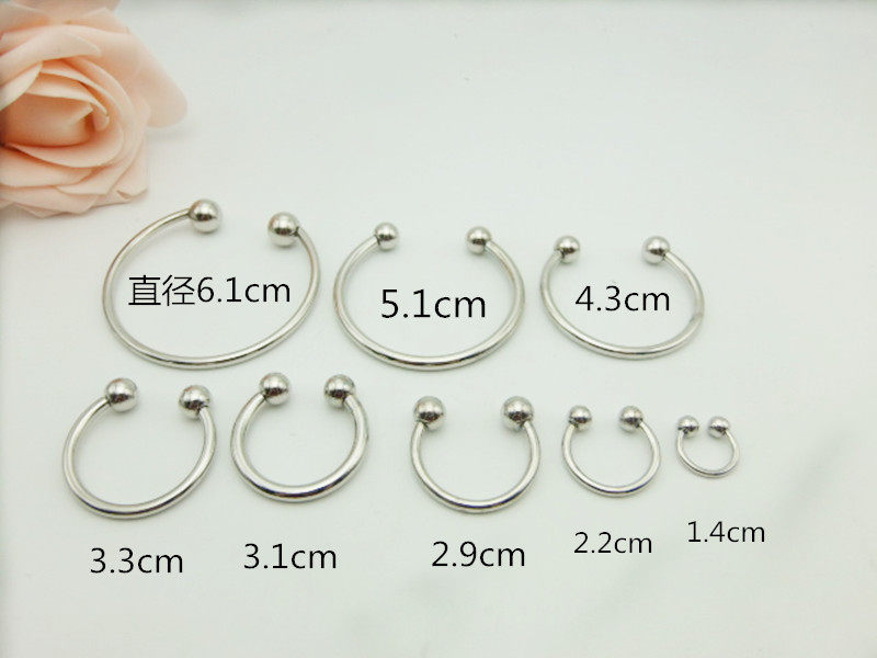 金属U形螺旋扣双头珠C形纽扣领口T恤袖口鞋帽装饰配饰扣胸针领针,淘宝优惠券,粉丝福利购,淘宝优惠卷