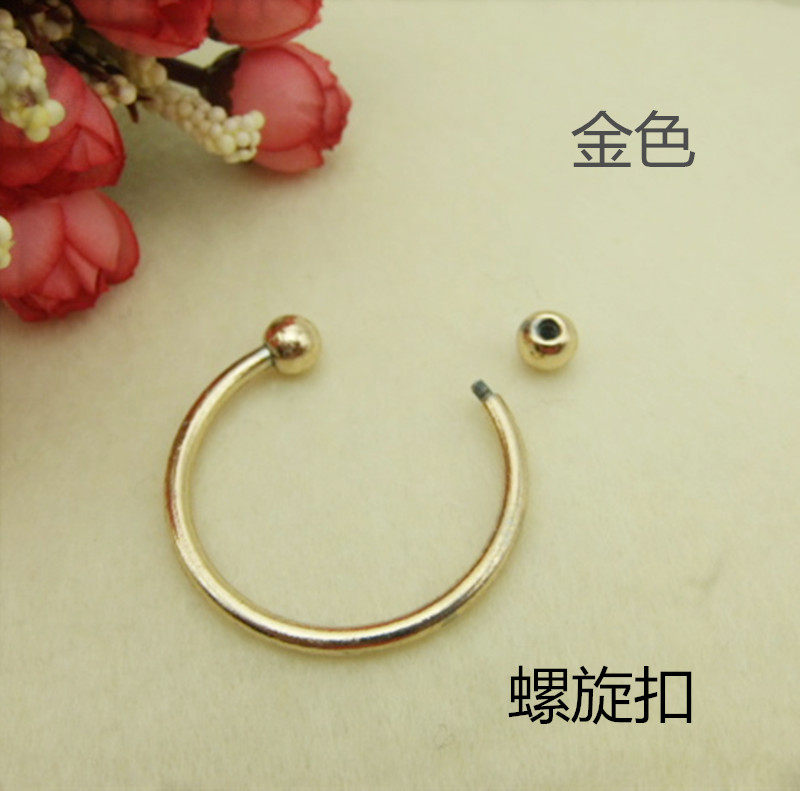 金属U形螺旋扣双头珠C形纽扣领口T恤袖口鞋帽装饰配饰扣胸针领针,淘宝优惠券,粉丝福利购,淘宝优惠卷
