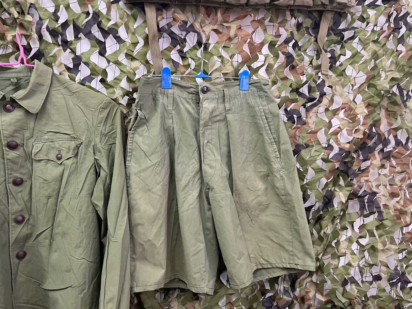 保真旧货70年代65式军套装服短裤对越自卫还击旧货猫耳洞作训外套,淘宝优惠券,粉丝福利购,淘宝优惠卷