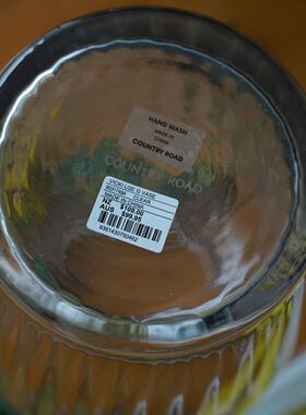 璃岛 透明的合集  人工吹制手工器皿  外贸出口 家居花瓶 2609L01