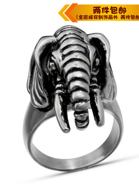 钛钢戒指指环欧美风动物钛钢戒指