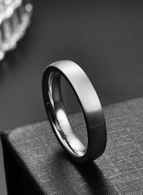 时尚钨钢戒指 沙面弧形简约钨钢情侣对戒 钨钢戒指防剐蹭钨金戒指