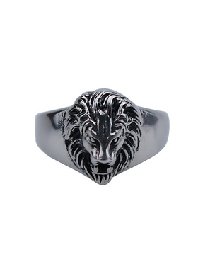 男款戒指钛钢时尚狮子座钛钢戒指