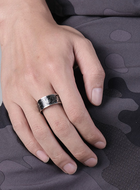 时尚钛钢戒指欧美生命之树奥丁乌鸦北欧维京凯尔特结钛钢戒指指环