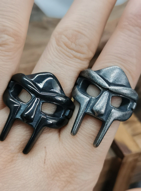 时尚风面具钛钢戒指指环