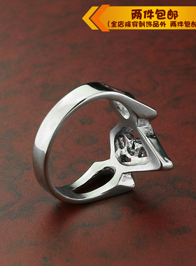 钛钢戒指时尚风复古钛钢戒指