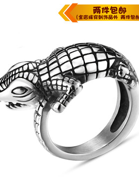 欧美风夸张动物钛钢戒指