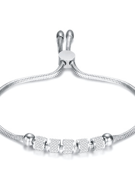 手链可调节长度钛钢时尚