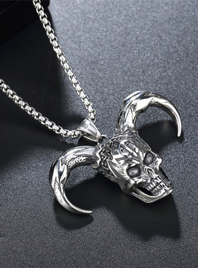 钛钢复古欧美饰品马戏团项链吊坠