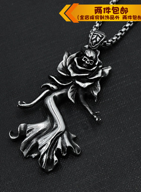 钛钢时尚个性风鬼头万圣节项链