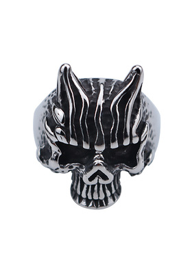男款戒指钛钢时尚骷髅头钛钢戒指