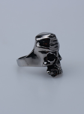 男款戒指钛钢时尚骷髅头鬼头指环